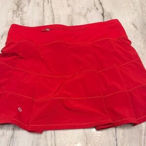 Lululemon Pace Rival Skirt Tall Dark Red Size 6- worn 1x